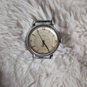Vintage Timex Watch Face Viscount Self Wind Vtg Watch Face Dial For Parts or Rep